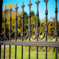 Solid black cheap victorian wrought iron fence panels